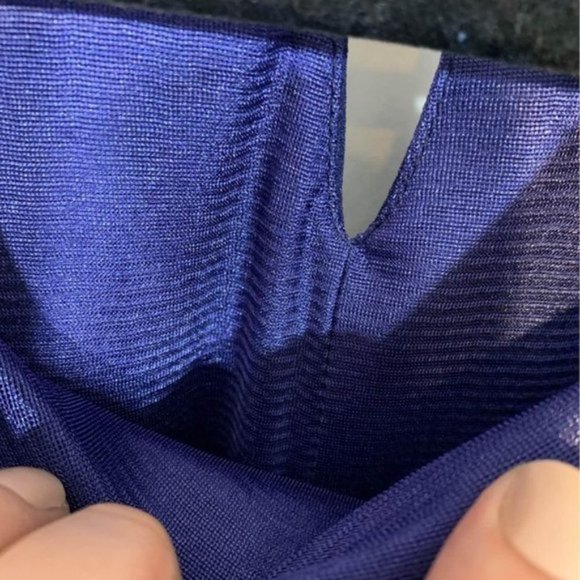 Womans cold shoulder tunic blouse. Fully lined. Key hole back. cobalt blue. LRG - Picture 6 of 10